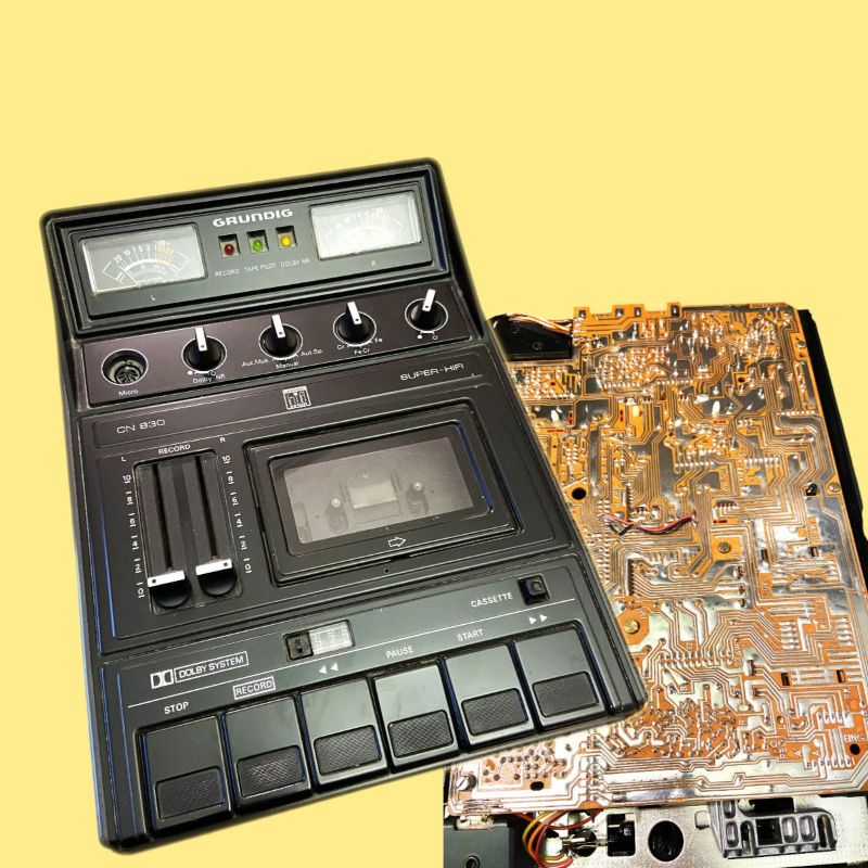Grundig CN830 kassettbandspelare, skrot