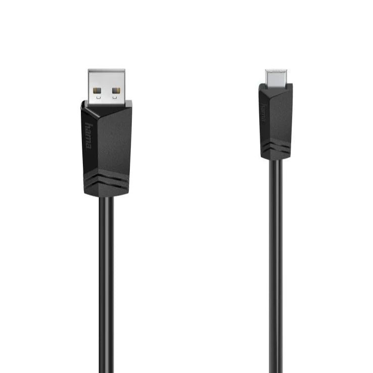 Hama USB-kabel 1.5m USB-A till Mini-USB, USB 2.0 480 Mbit/s