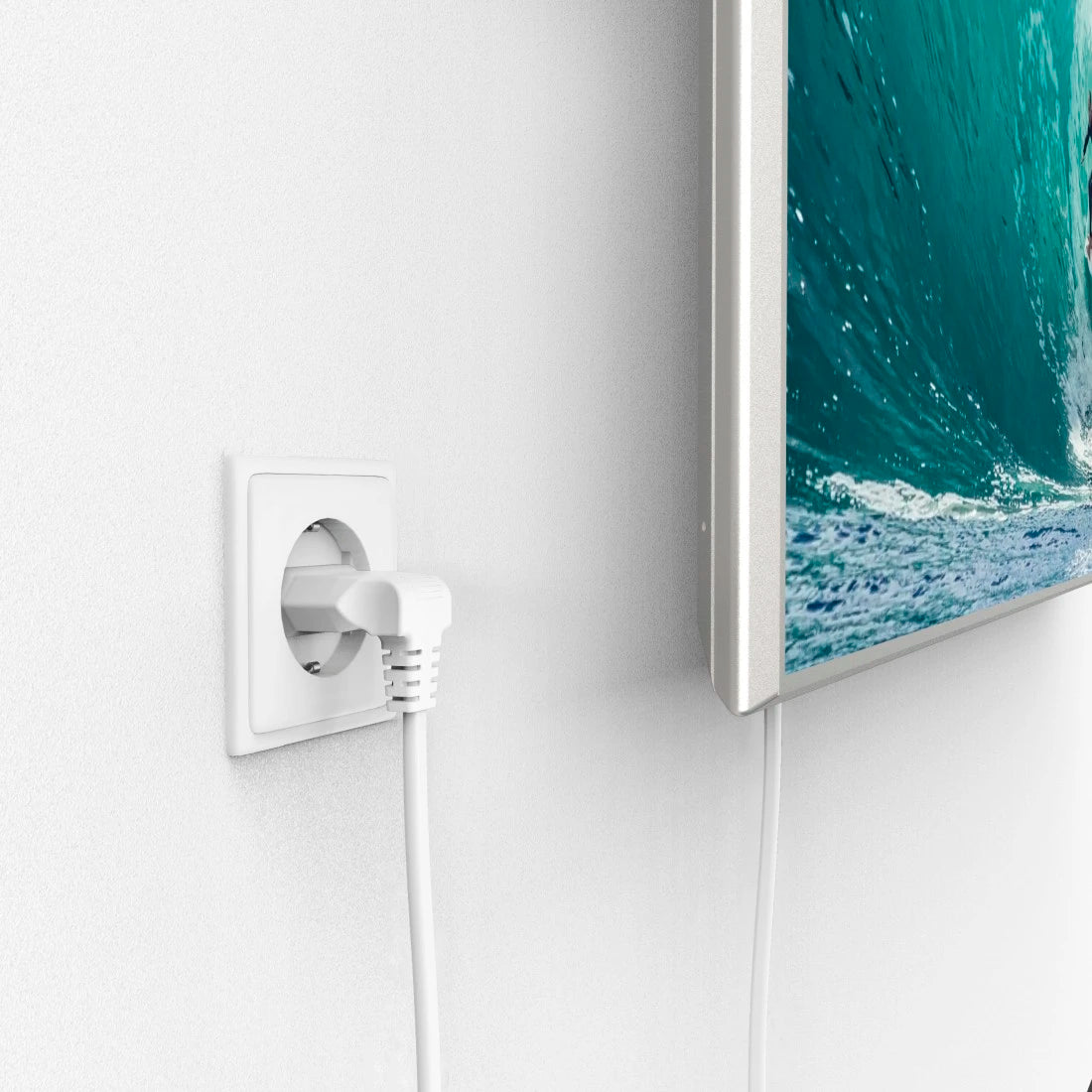 Hama Strömkabel 5m Eurokontakt till C7 (vinklad), vit