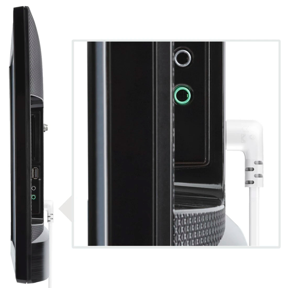 Hama Strömkabel 5m Eurokontakt till C7 (vinklad), vit