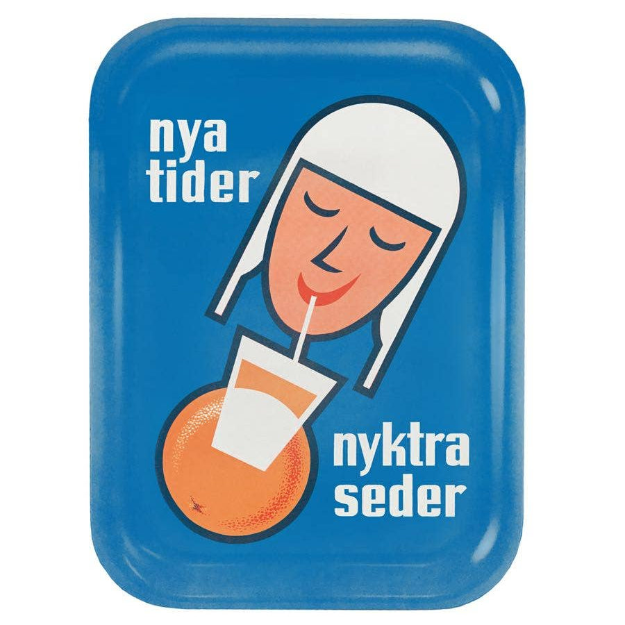 Nya tider - Nyktra seder, Bricka 20 x 27 cm