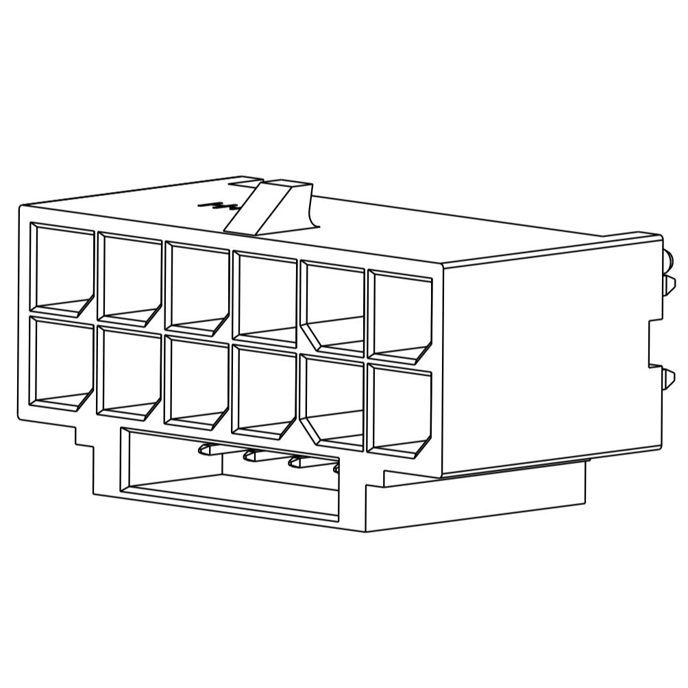 12VHPWR rak PCIe-kretskortskontakt 16-pol (12+4) 12V 3,00mm THT PCIe CEM 5, 10161122-1240100LF