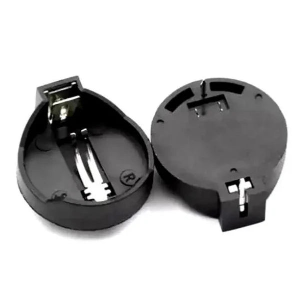 Batterihållare knappcell 20mm, liggande hålmonterad