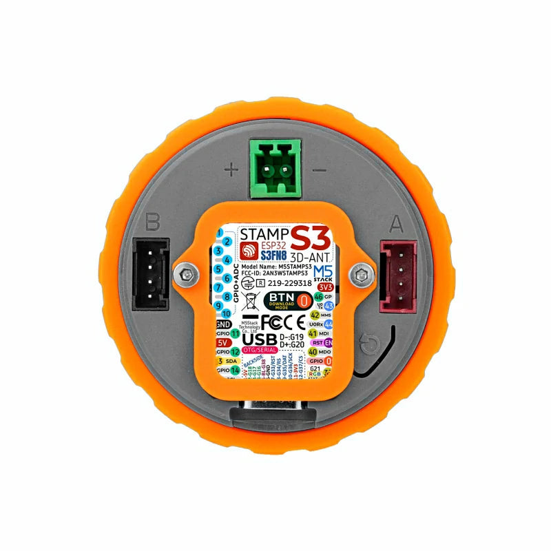 M5Stack K130 - Dial ESP32-S3 Vridknapp med 1.28" Touchskärm, Programmerbar Kontroller