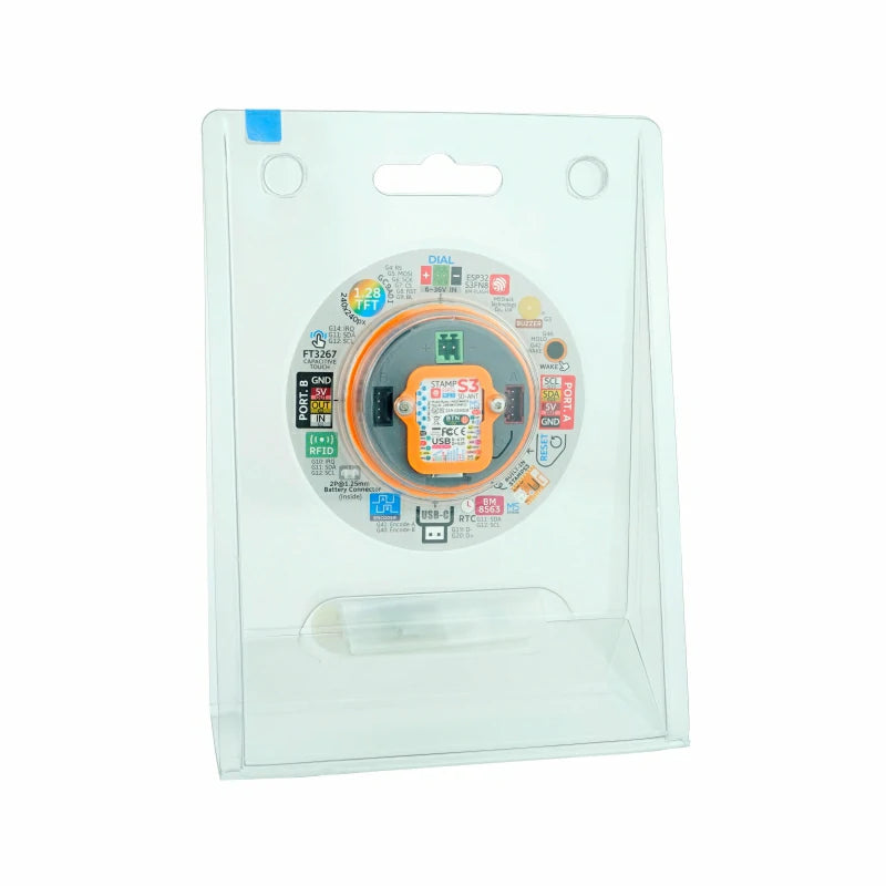 M5Stack K130 - Dial ESP32-S3 Vridknapp med 1.28" Touchskärm, Programmerbar Kontroller