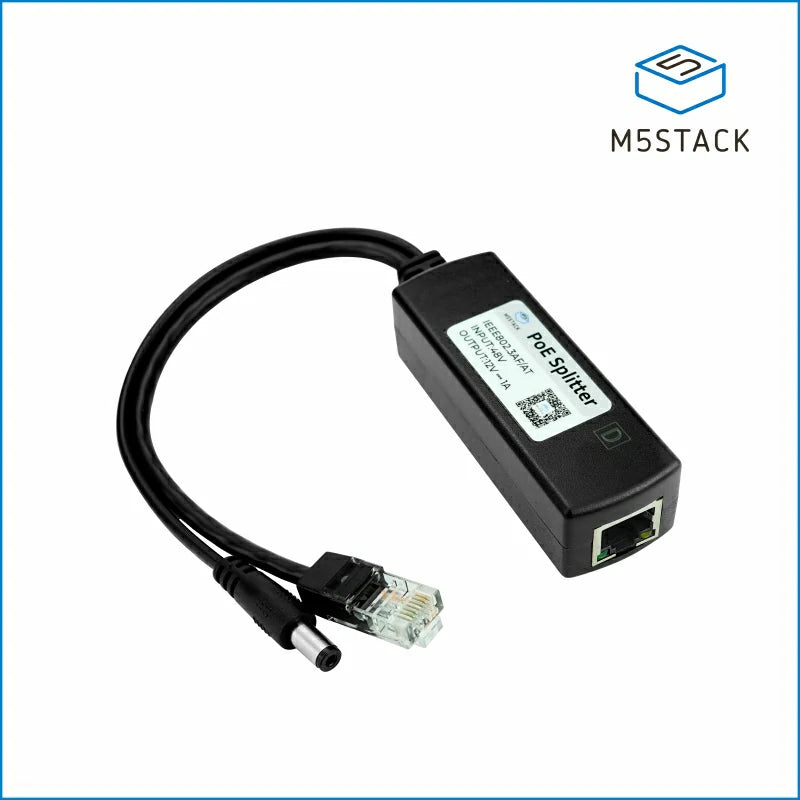 M5Stack A139 - PoE Splitter 48V till 12V, 12W - IEEE 802.3af/at