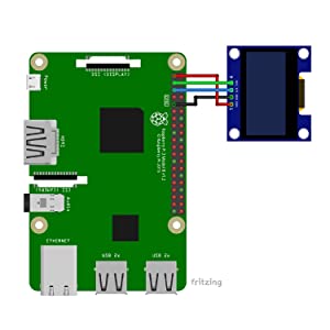 OLED Display 1.3 inch I2C, 128x64 pixlar för RPi/Arduino/Atmega