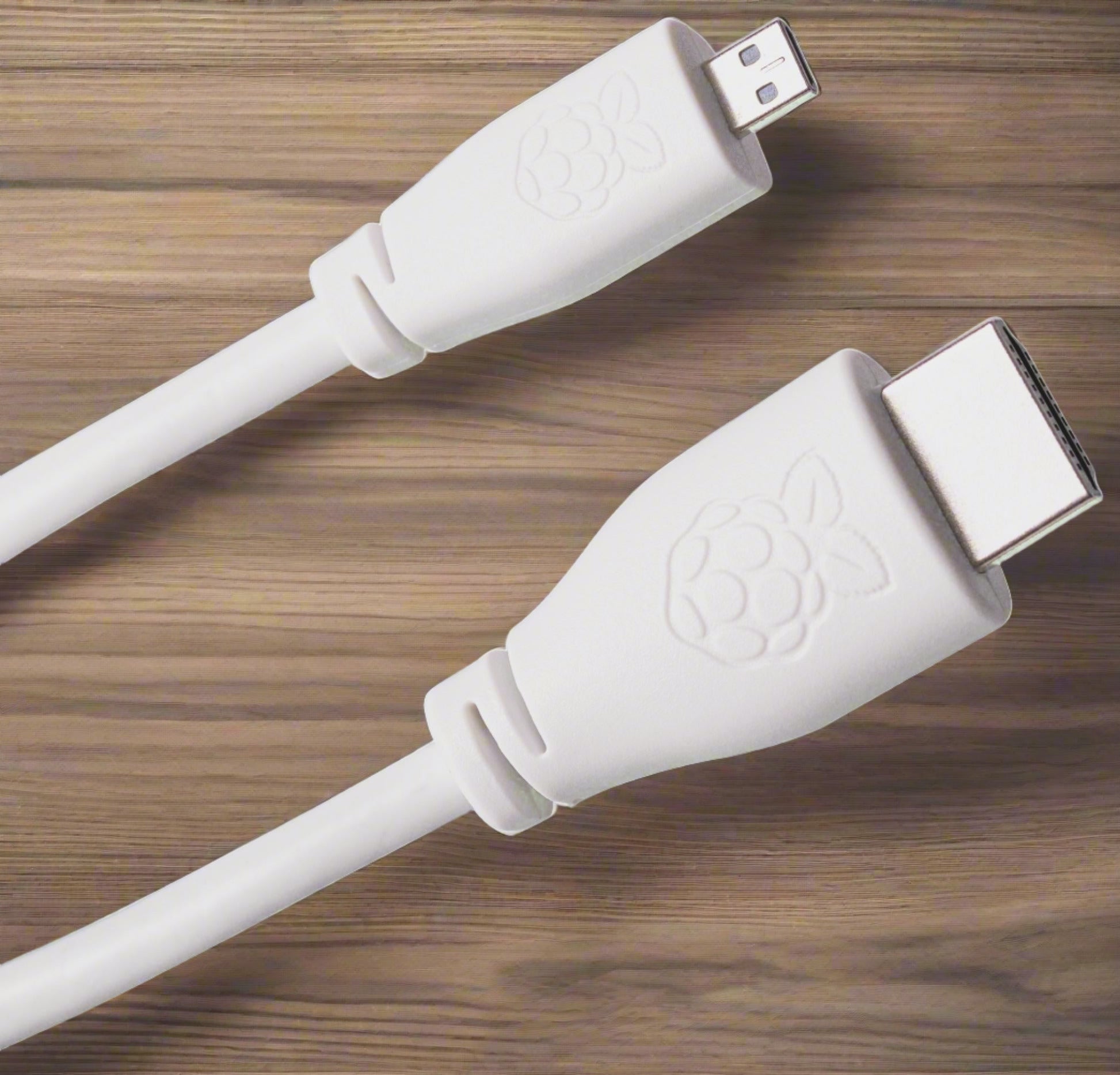Micro-HDMI till HDMI 1m originalkabel till Raspberry Pi, vit