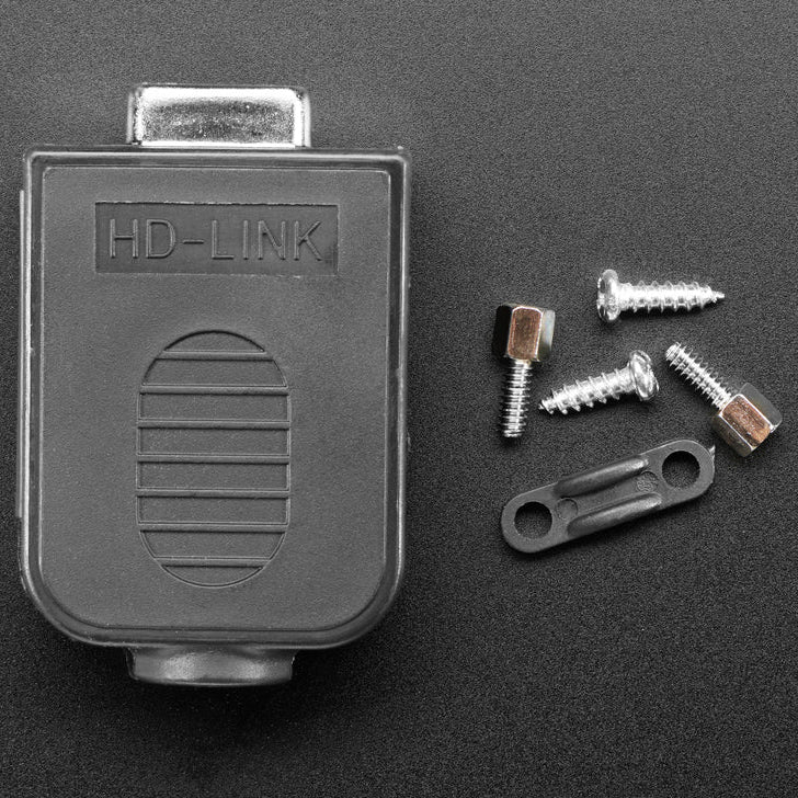 DE-9 (DB9)-adapter hona till 9-poligt skruvterminalblock med kapsling Adafruit 3122