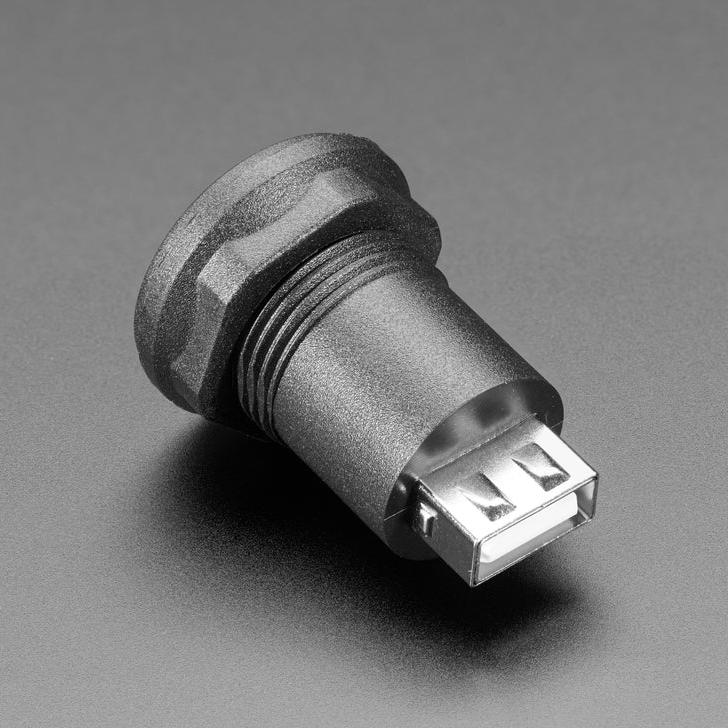 USB-C till USB-A - Rund Panelmonteringskontakt, 30mm