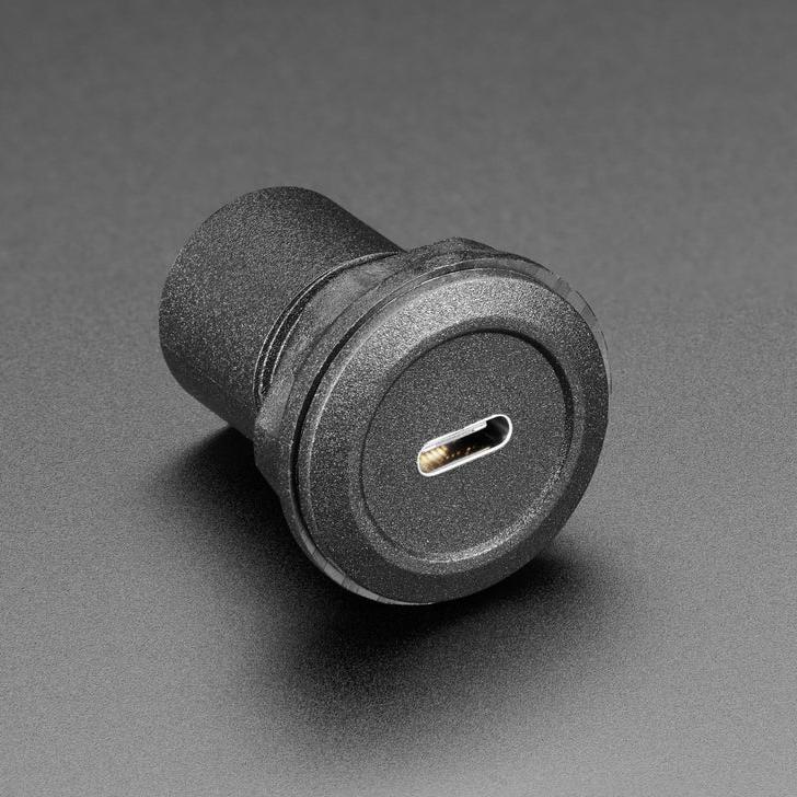 USB-C till USB-C - Rund Panelmonteringskontakt, 30mm