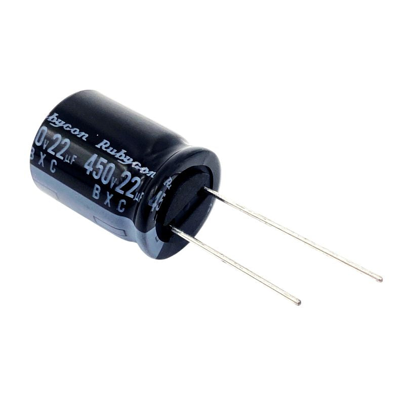 Kondensator 22uF 450V 105C 20x16mm, elektrolyt 450BXC22MEFC16X20