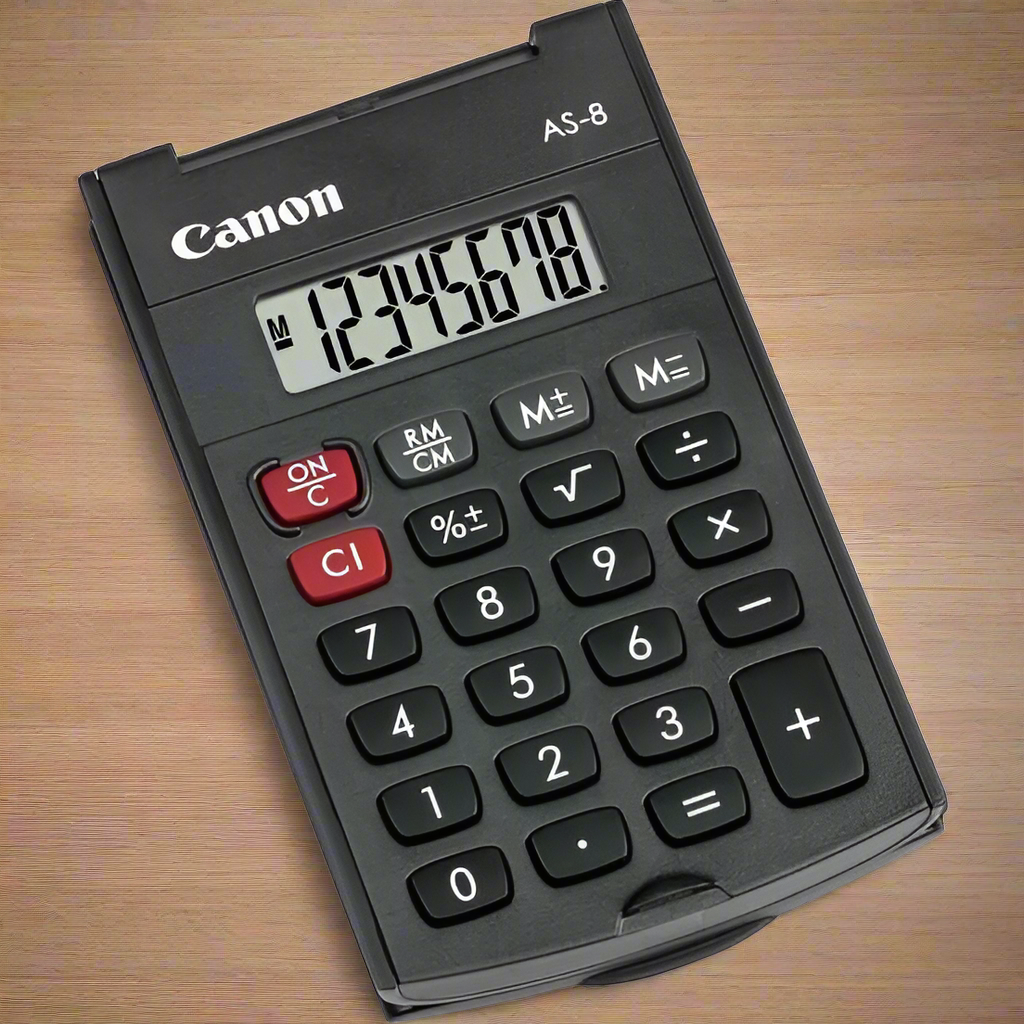 Canon AS-8, svart fickräknare