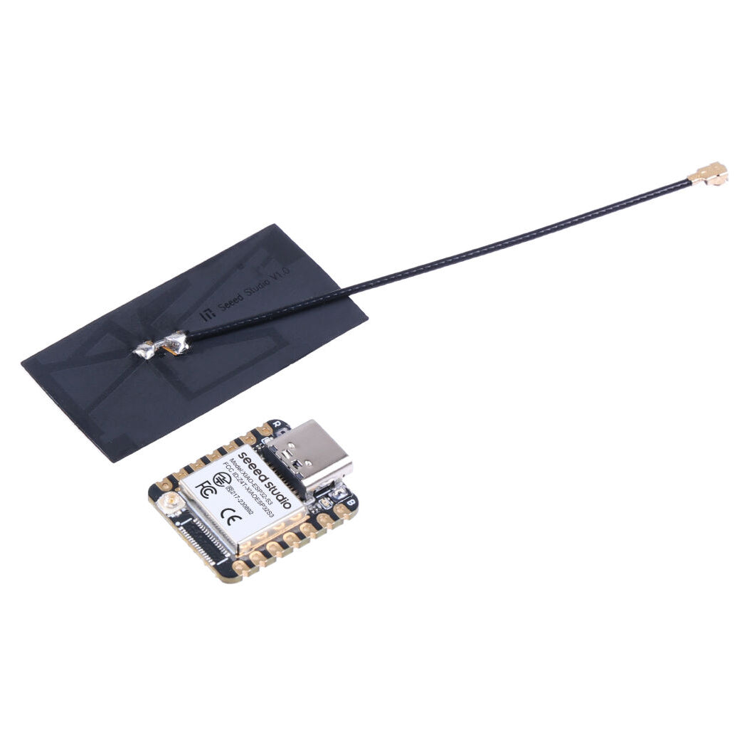 Seeed Studio XIAO ESP32-S3 Utvecklingskort WiFi/BLE 21x17.8mm USB-C, XIAO ESP32-S3
