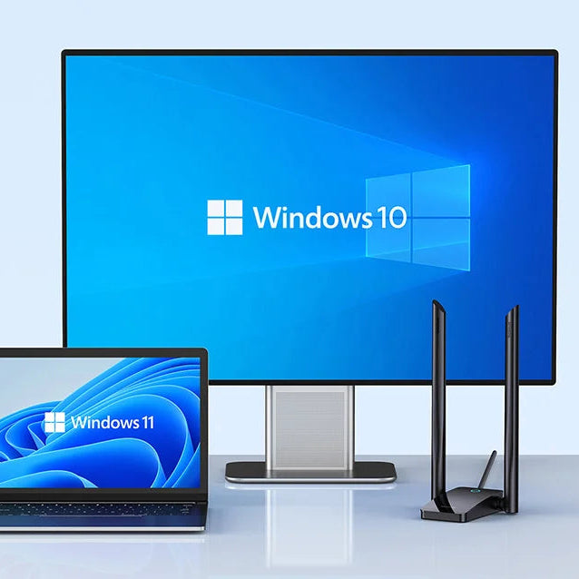 WiFi-adapter 1200 Mbps USB med 2x5 dBi antenner svart, Baseus FastJoy