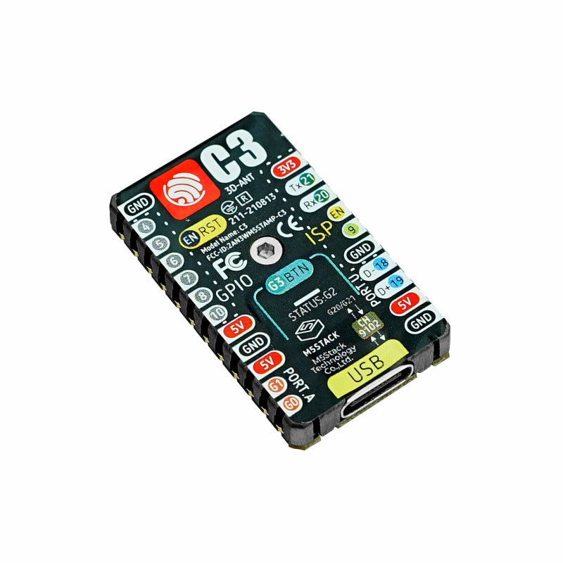 M5Stamp K024-B - C3 (5-pack) - ESP32-C3 RISC-V MCU med Wi-Fi