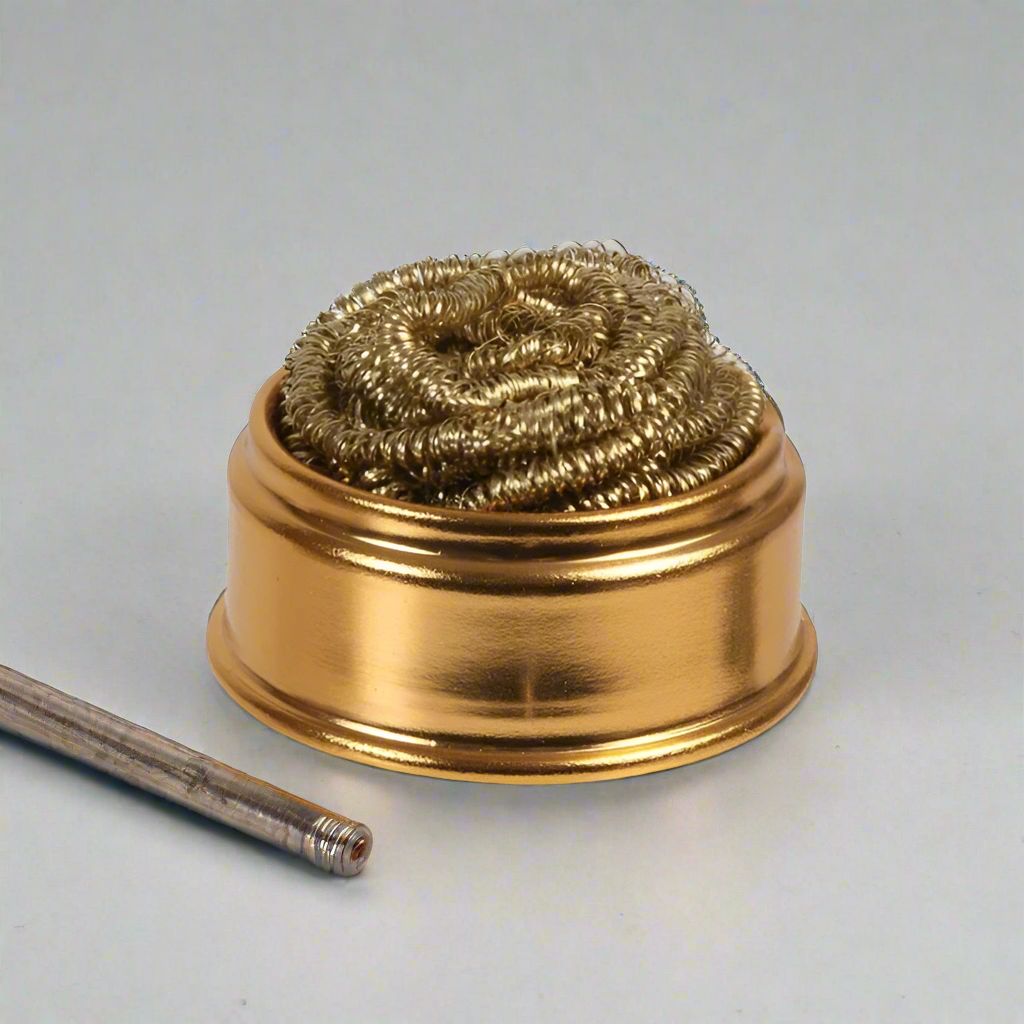 Metallull i burk för rengöring av lödspets, 58x38mm