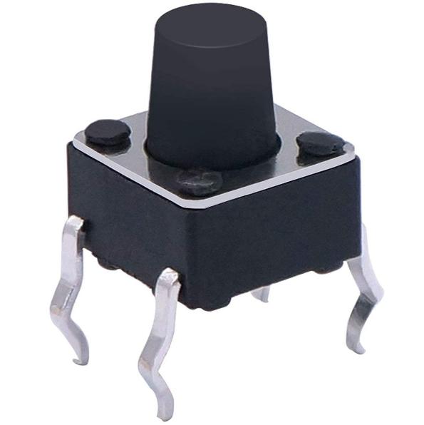 Taktil tryckknapp, hålmonterad 6x6x7mm