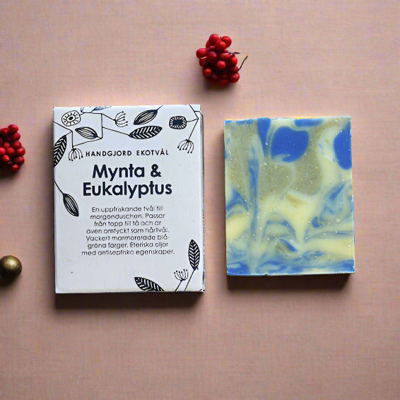 Ekotvål Mynta & Eukalyptus, 110g i ask Malin i Ratan
