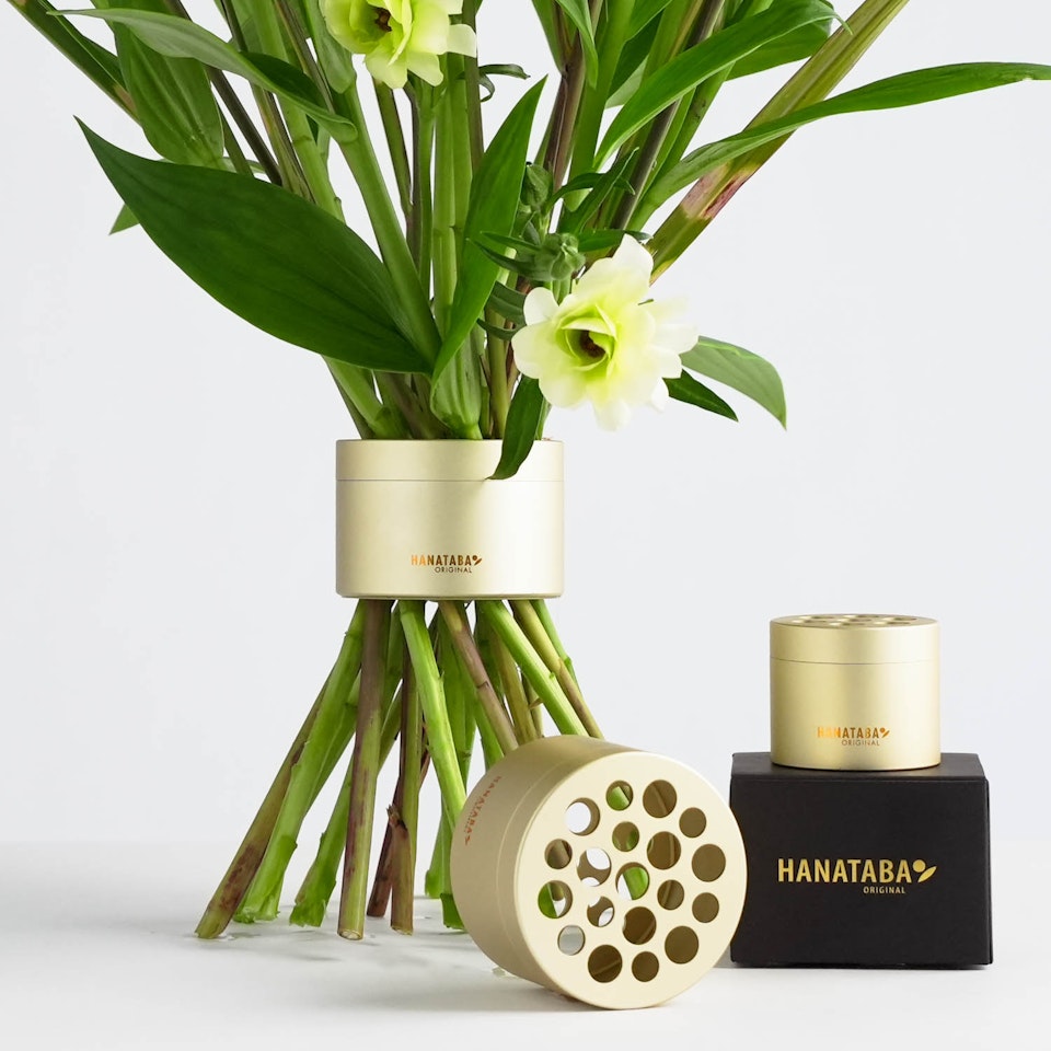 Original Hanataba Champagne Gold - Buketthållare, 2-pack