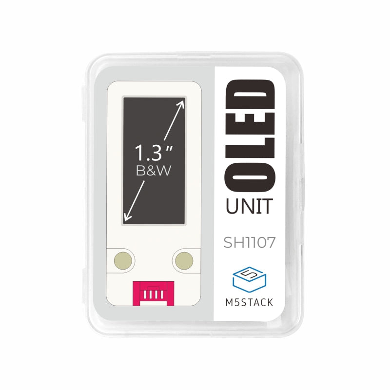 M5Stack U119 - Display 1.3" 128×64 OLED, GROVE-kontakt