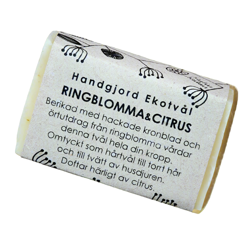 Ekotvål Ringblomma & Citrus - Fast tvål, kaffe & lakrits - Katoppa.se Karlskoga