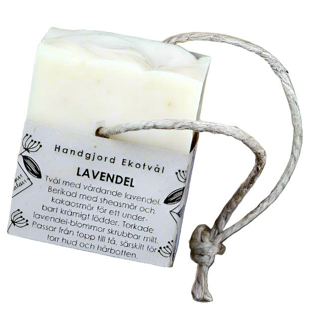 Ekotvål Lavendel, 170g Tvål på hamparep - Fast tvål, kaffe & lakrits - Katoppa.se Karlskoga