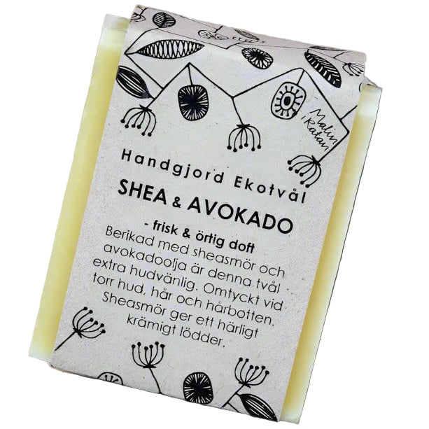 Ekotvål Shea & Avokado - frisk örtig doft - Fast tvål, kaffe & lakrits - Katoppa.se Karlskoga