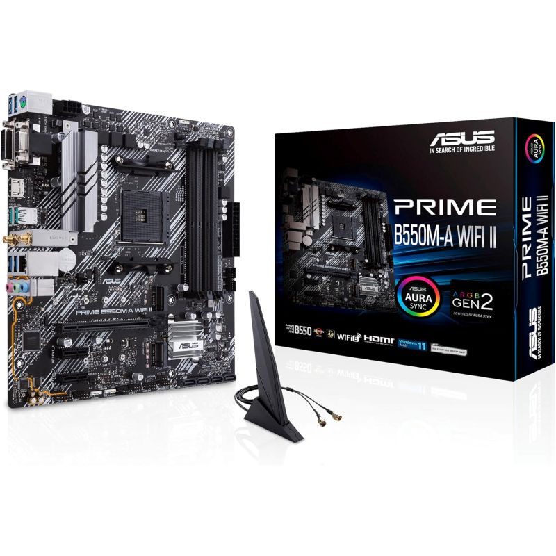 Moderkort B550-A microATX AM4 WiFi 6 - ASUS Prime B550M-A WiFi II