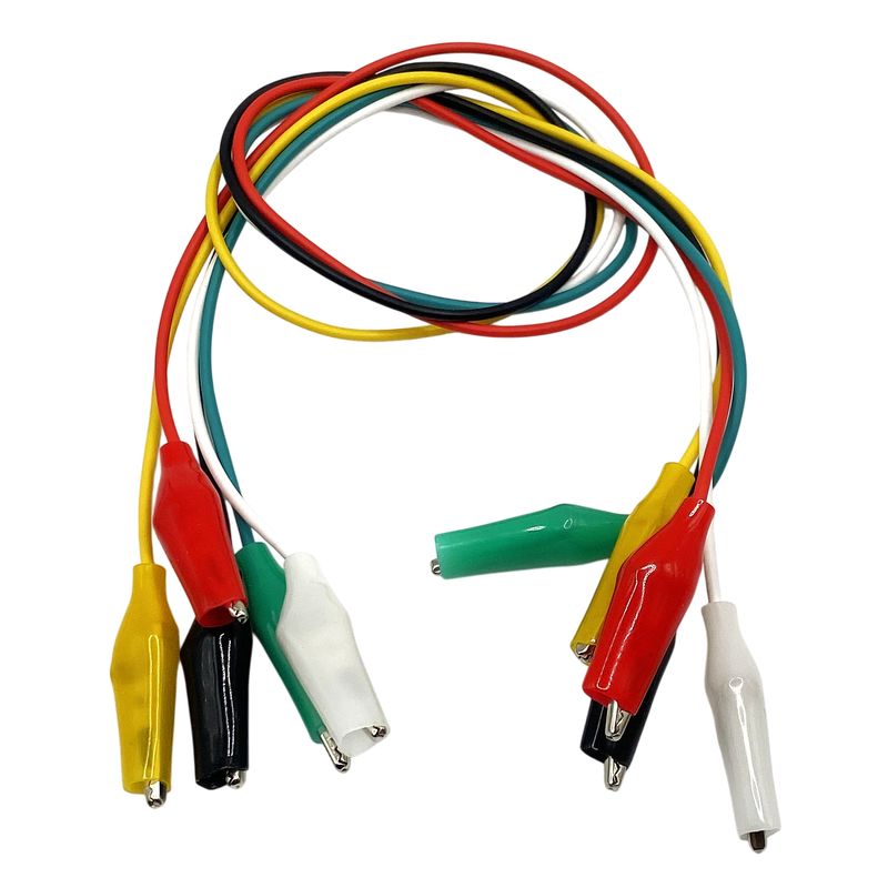 5-pack Krokodilklämmor med kabel 40cm AZ-Delivery, för mät & test <30VDC
