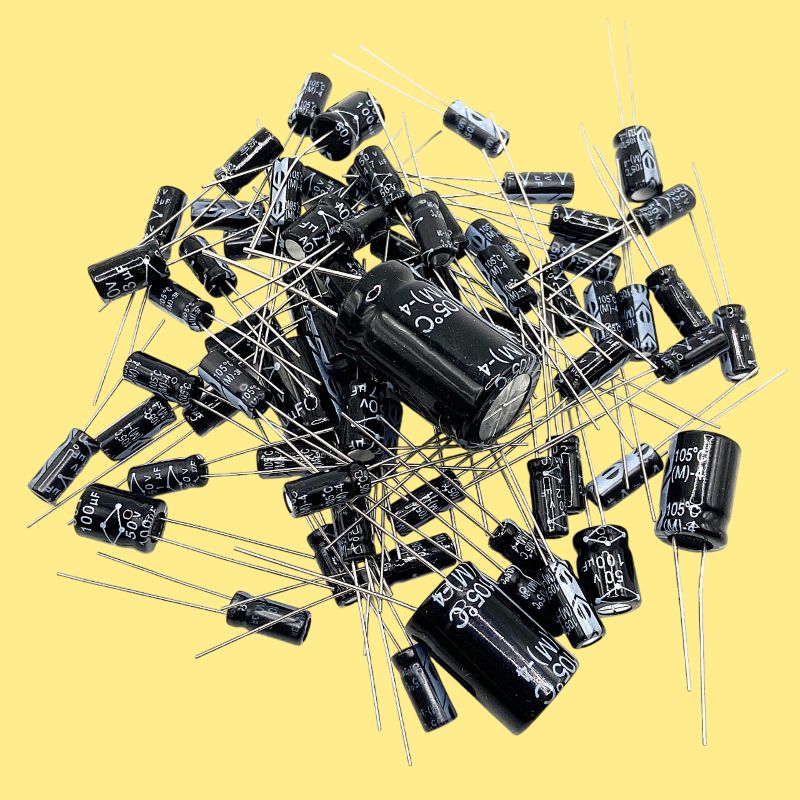 Elektrolytkondensator-kit 50V 0.1-1000uF 105°C 2000h - Grundläggande värden (70 st)
