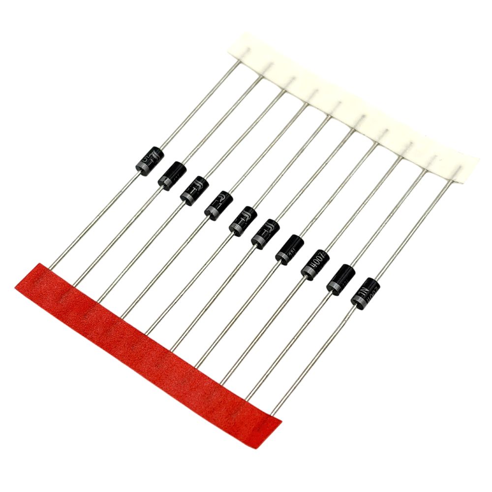 10st Likriktardiod (Rectifier) DIOTEC 1N4007, 1kV, 1A, DO-41