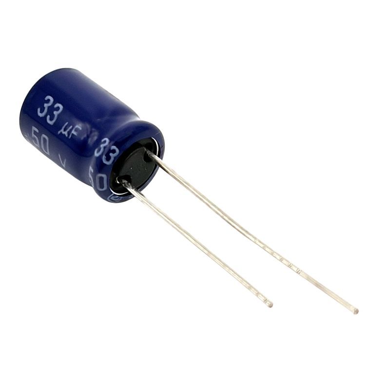 Kondensator 33uF 50V 85°C 11.5x8mm RM3.5mm, bi-polär elektrolyt ECE-A1HN330U