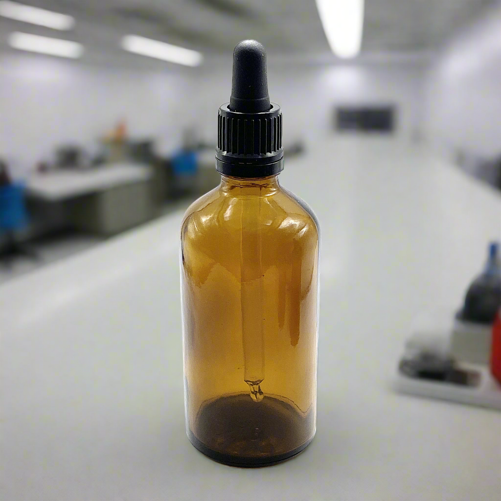 Pipettflaska i glas, 100ml brun