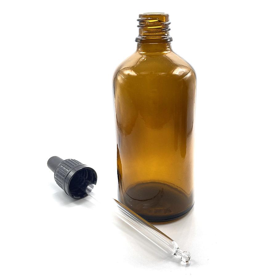 Pipettflaska i glas, 100ml brun