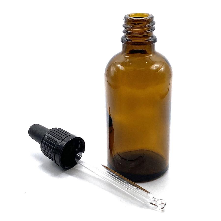 Pipettflaska i glas, 50ml brun