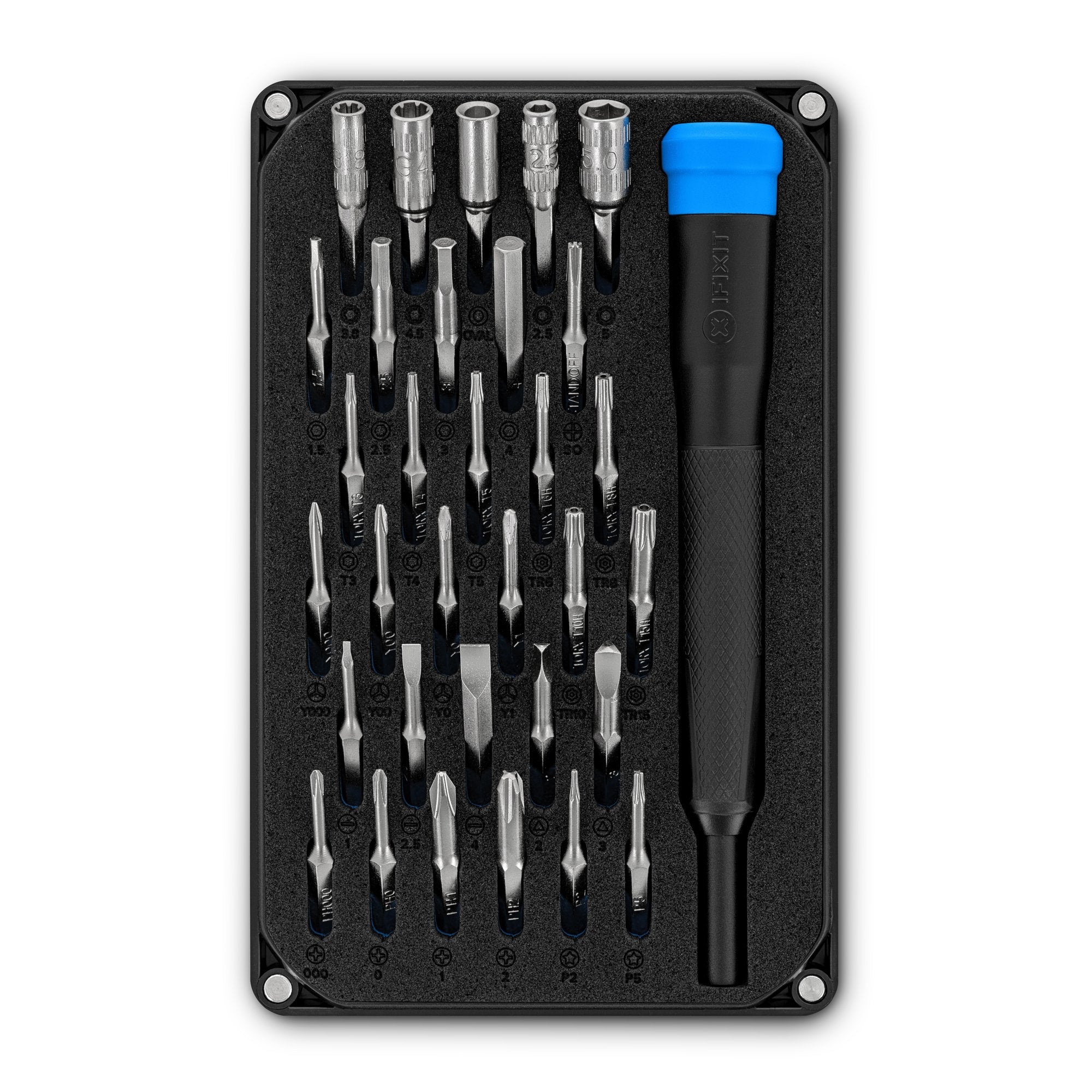 iFixit Moray Precision Bit Set - Precisionsbits 32-delar S2-stål, Apple, laptop, spelkonsoler - magnetisk driver IF145-475-1