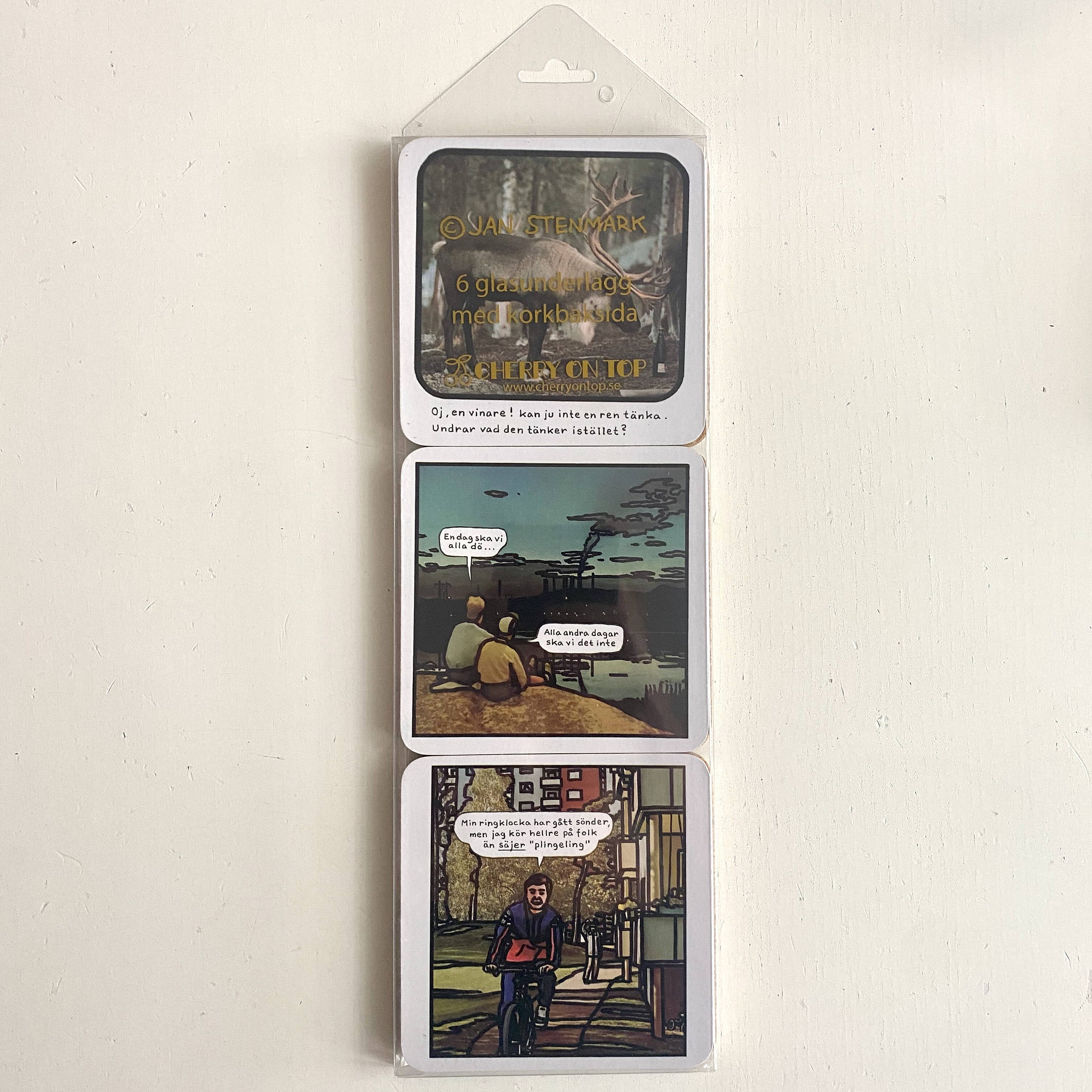 Glasunderlägg Jan Stenmark, 6-pack