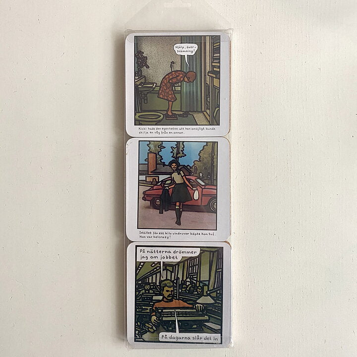 Glasunderlägg Jan Stenmark, 6-pack