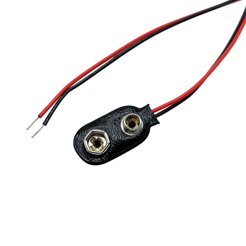 9V batterikontakt med kabel 150mm (233)