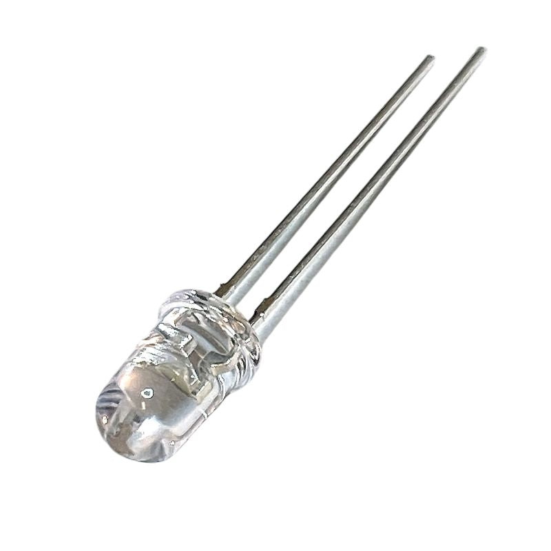 10-pack Lysdiod LED 5mm vit 8500mcd 30° 3.3V, T-1 3/4