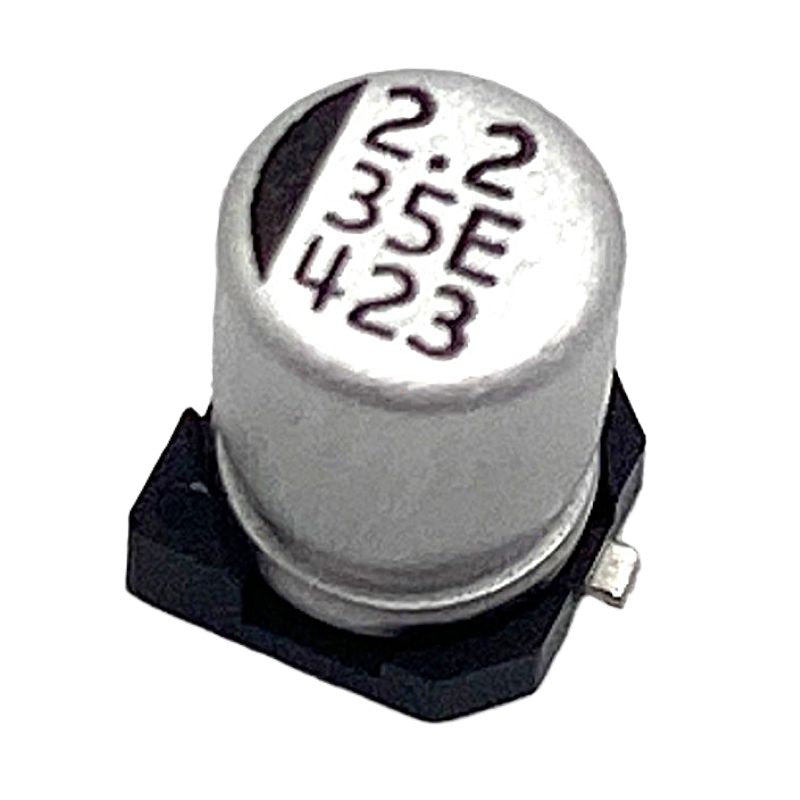 Kondensator 2.2uF 35V 105C 4x5.4mm, elektrolyt SMD KZ V-Chip MCVKZ035M2R2CA1L