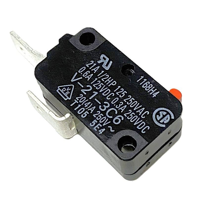 Mikrobrytare Omron V-21-3C6, SPST-NO, 21A 250VAC, plunger, snabbanslutning Kärcher m.fl