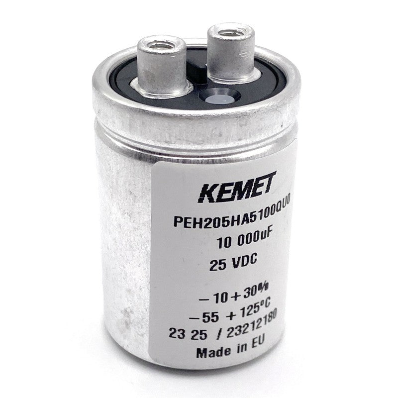 Elektrolytkondensator 10000µF 25V 125°C – Skruvterminal, låg ESR, 35x51mm – PEH205