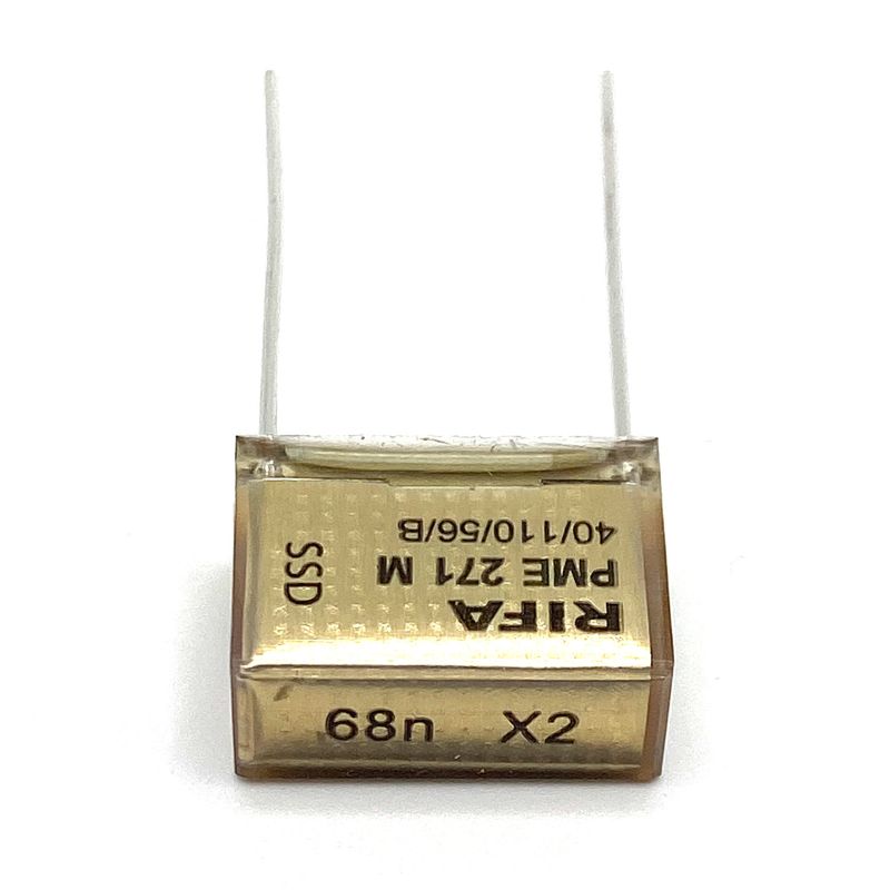 KEMET RIFA PME271 X2 Kondensator 0.068uF (68nF) 275V 110C 18.5x7.8mm, PME271M568MR30