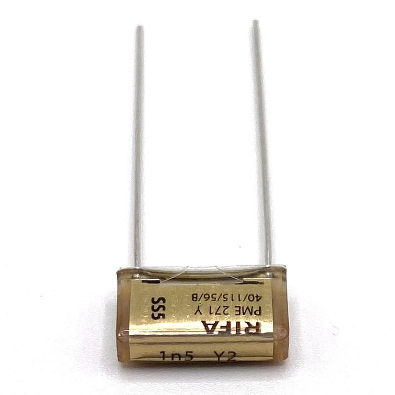 KEMET RIFA PME271 Y2 Kondensator 0.0015uF (1.5nF) 300VAC 110C 13.5x3.9x7.5mm, PME271YA4150MR30 RM10.2mm