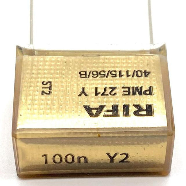 KEMET RIFA PME271 Y2 Kondensator 0.1uF (100nF) 300VAC 110C 27x12x22mm, PME271YD6100MR30 RM22.5mm