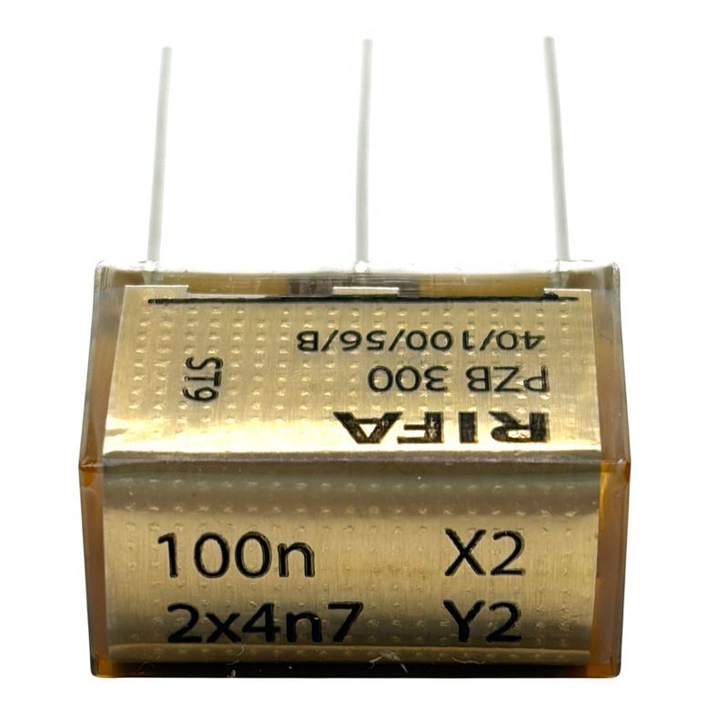 KEMET RIFA Deltakondensator 0.1uF + 2*4700pF (0.1uF+0.0047uF) 275VAC 100C 24x12.5x16mm RM20mm, PZB300MC13R30