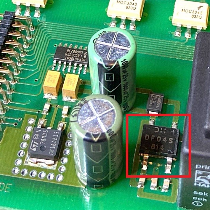 1st Likriktarbrygga DF04S till Rego 600, 1.5A 280V, reparationskit