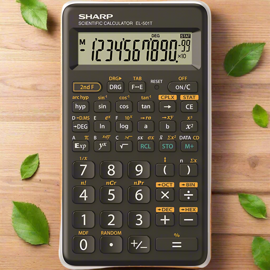 SHARP EL-501TB-WH, teknisk miniräknare